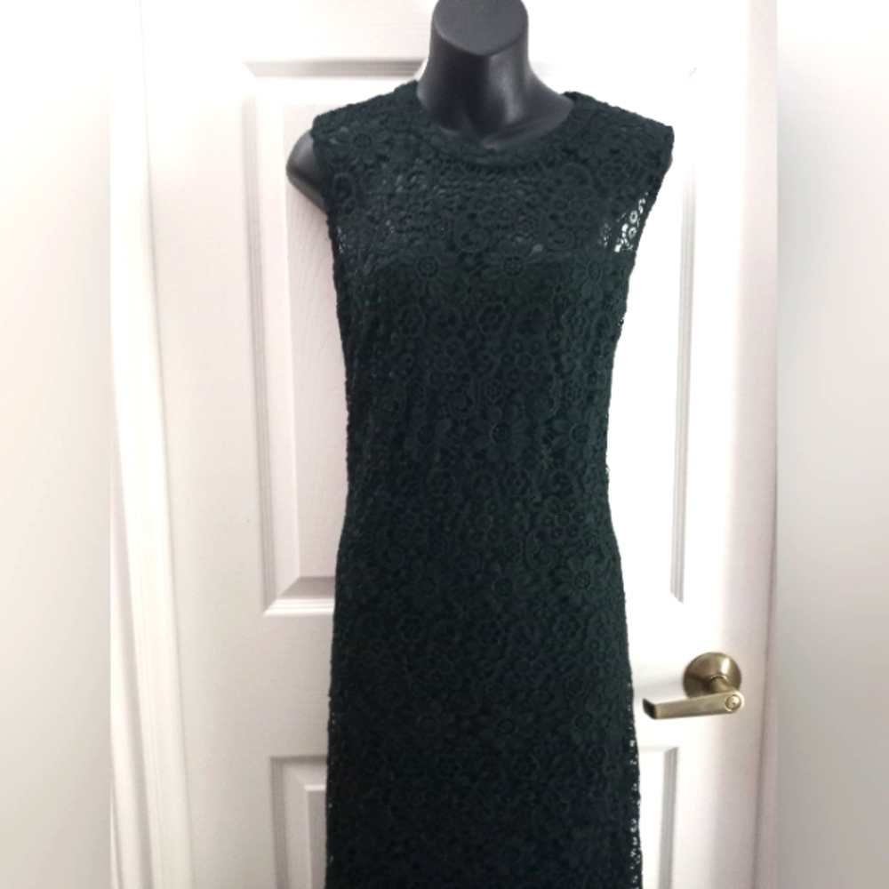LAURA ASHLEY plus size crochet dress with lining